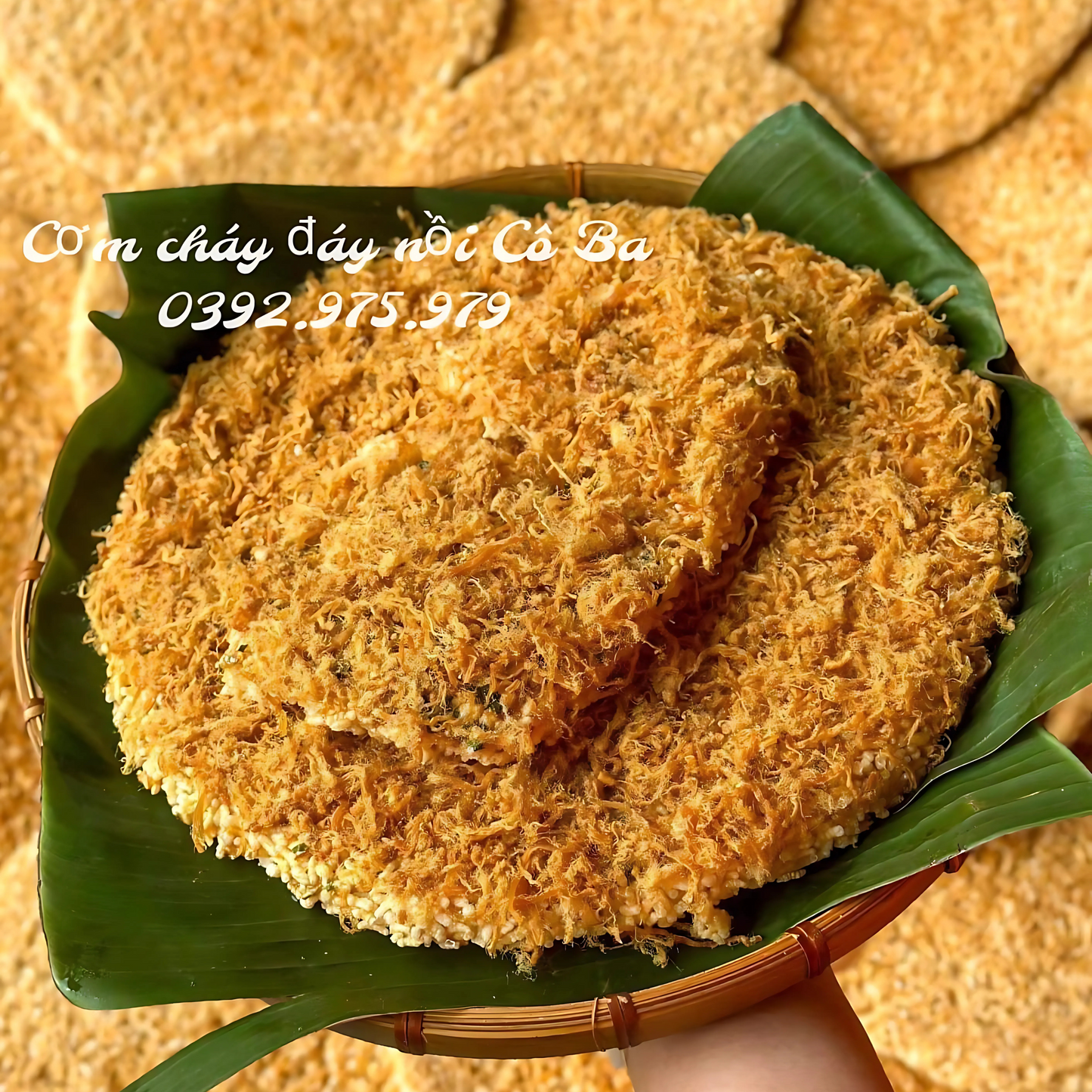 cơm cháy gạo tẻ siêu chà bông