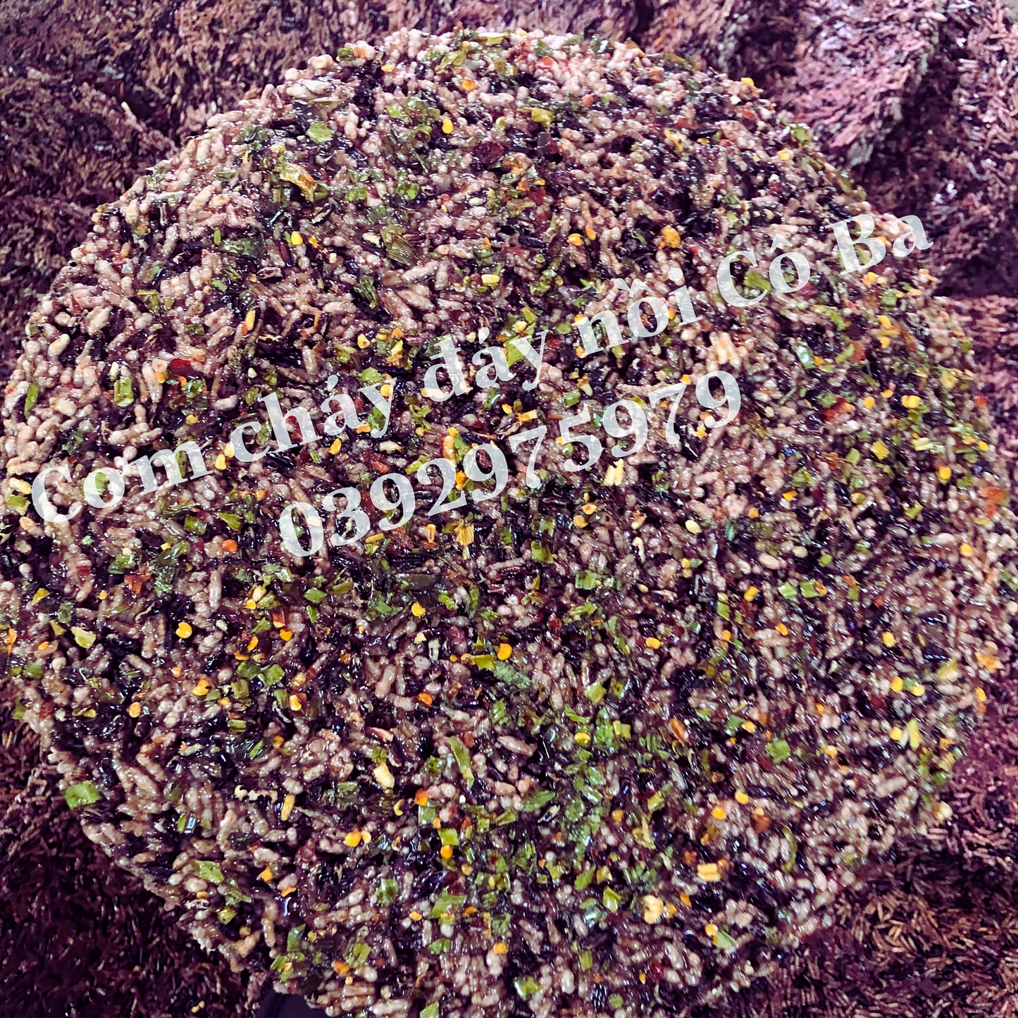 cơm cháy mắm hành đáy nồi gạo lứt, món ăn truyền thống